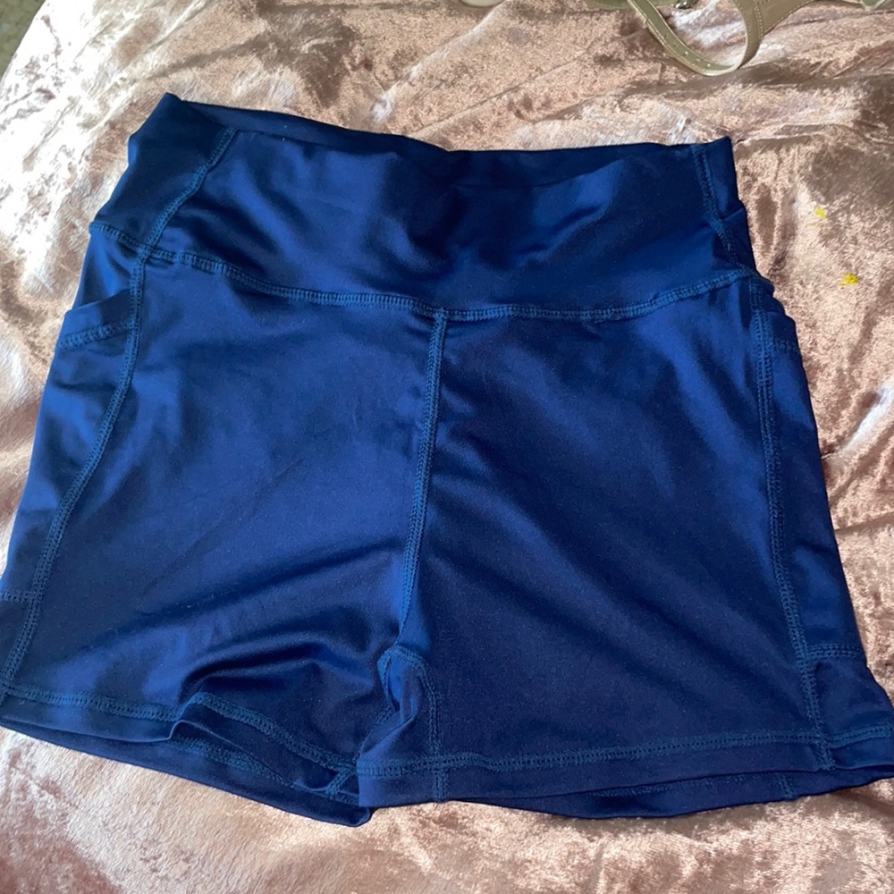 Blue Athletic Shorts Shein Size S, 36,4 With pocket